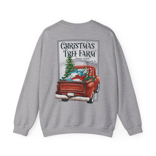 Christmas Tree Farm Crewneck Sweater (image on back)