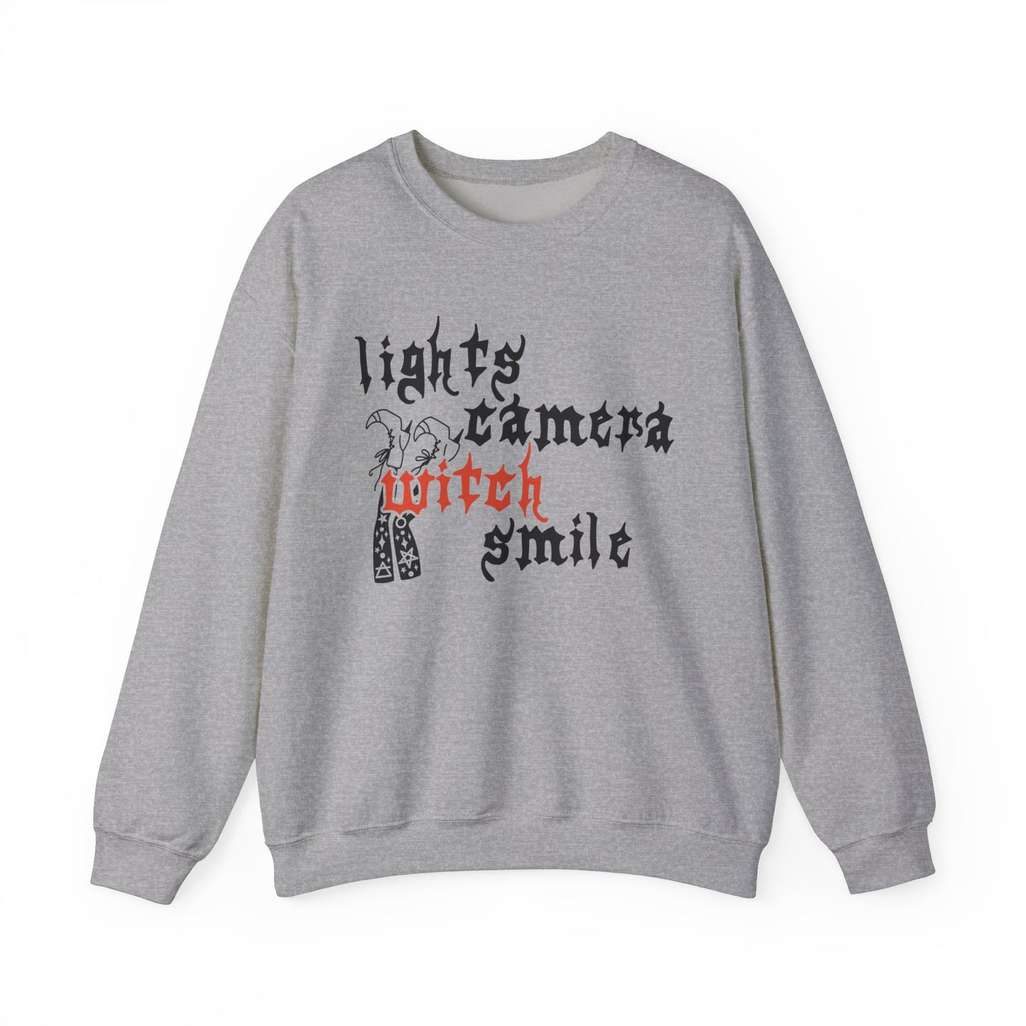 Lights Camera Witch Smile Crewneck Sweatshirt