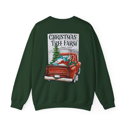 Christmas Tree Farm Crewneck Sweater (image on back)