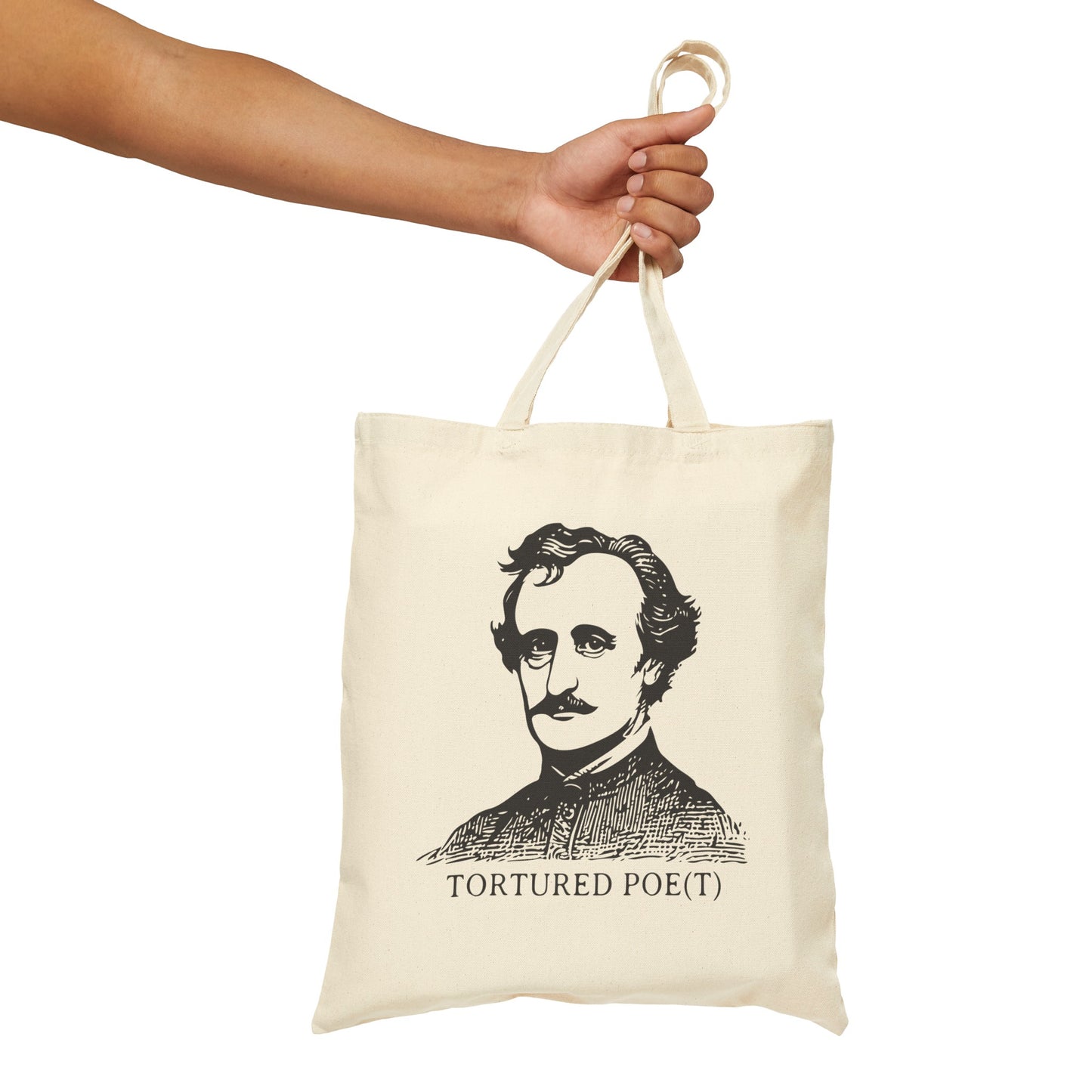 Tortured Poe(t) Cotton Canvas Tote Bag