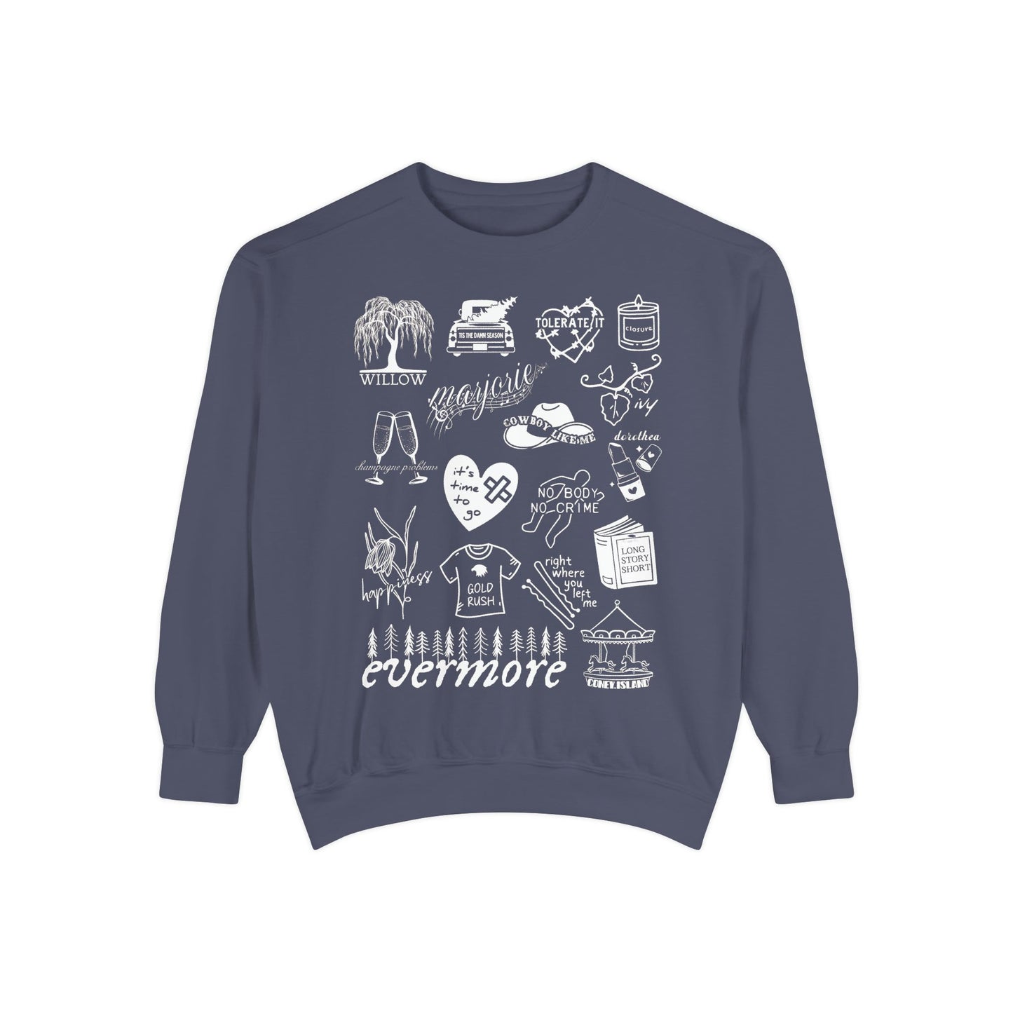 evermore collage comfort colors sweatshirt