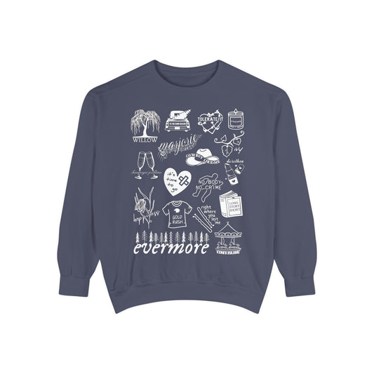 evermore collage comfort colors sweatshirt