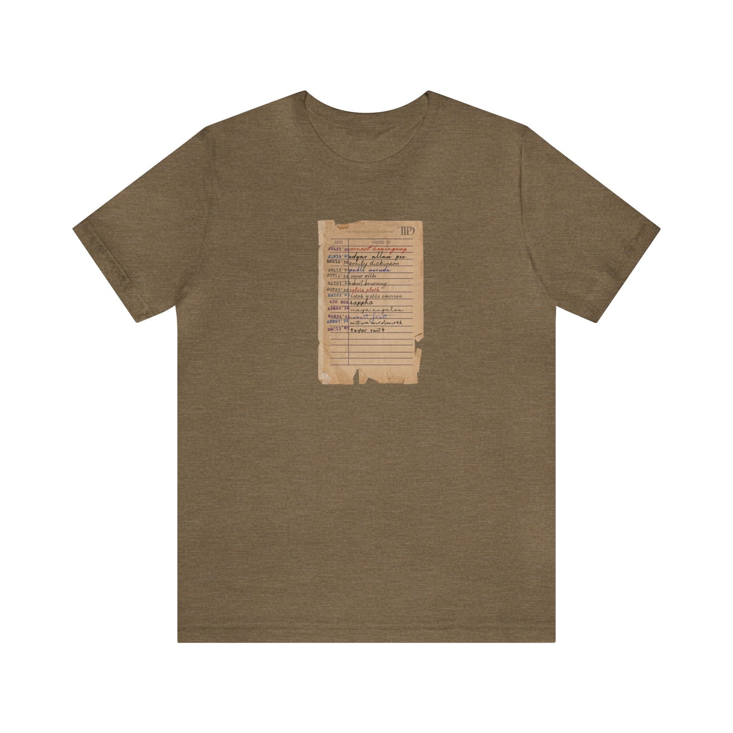 Poets Library Card Tshirt