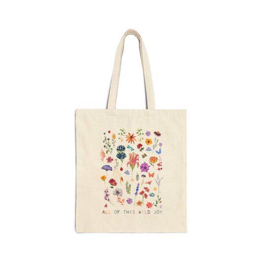 Wild Joy Cotton Canvas Tote Bag