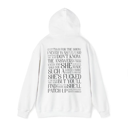 Champagne Problems (lyrics on back) Hoodie