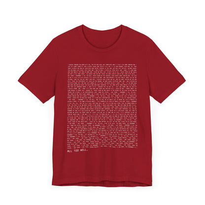 All Too Well 10 Minute Version Tshirt