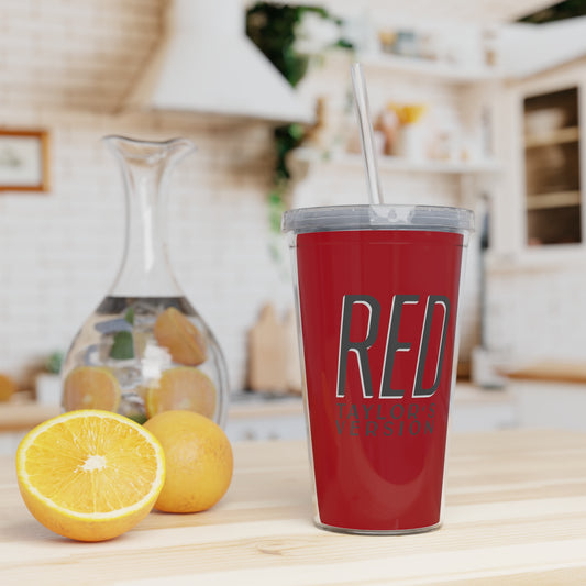 RedTV Plastic Tumbler with Straw