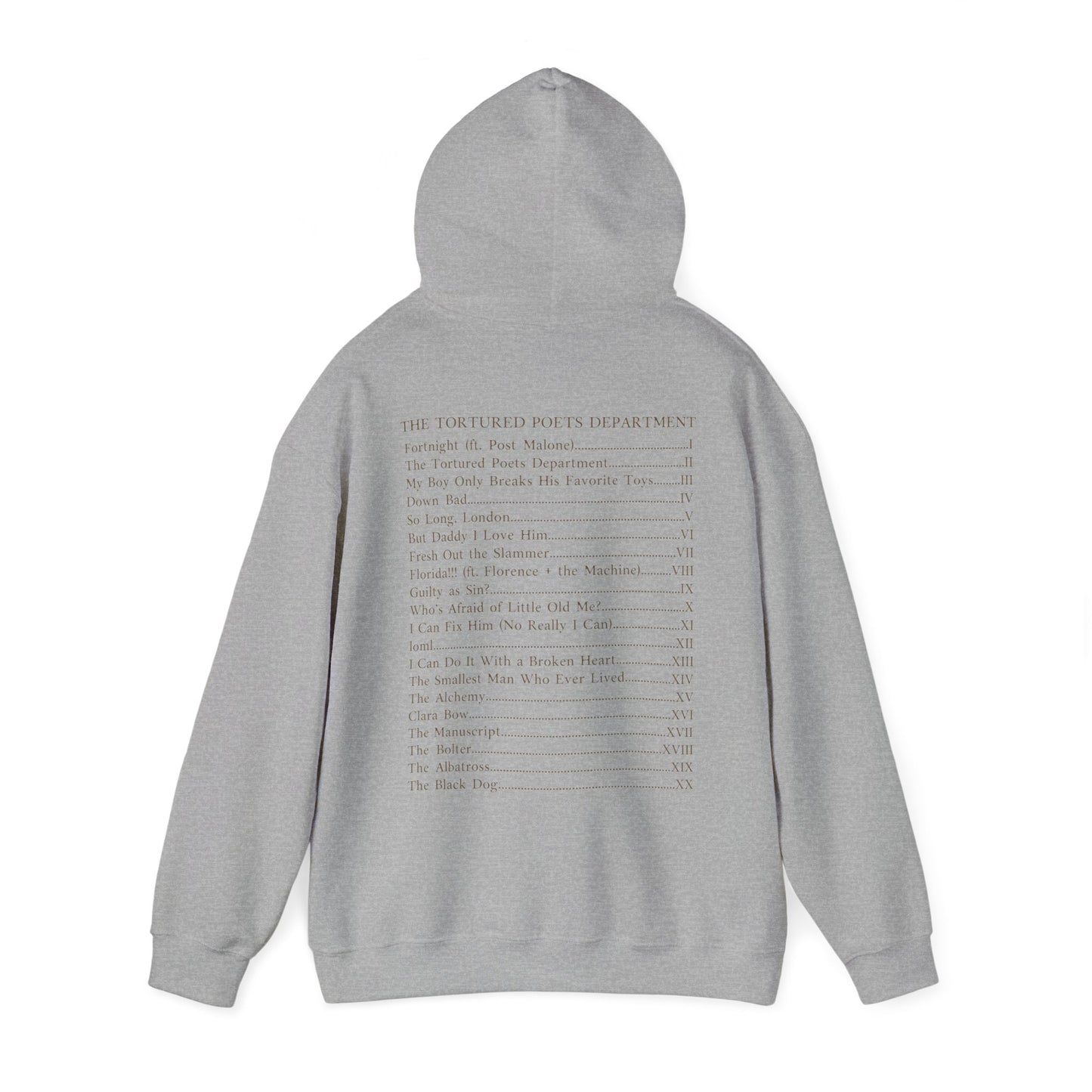 TTPD Tracklist (on back) Hoodie