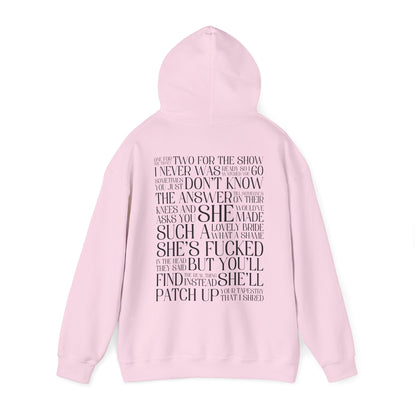 Champagne Problems (lyrics on back) Hoodie