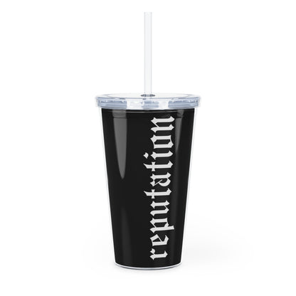 reputation snake Plastic Tumbler with Straw