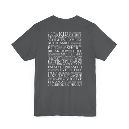 I Can Do It With A Broken Heart (Lyrics on Back) Tshirt