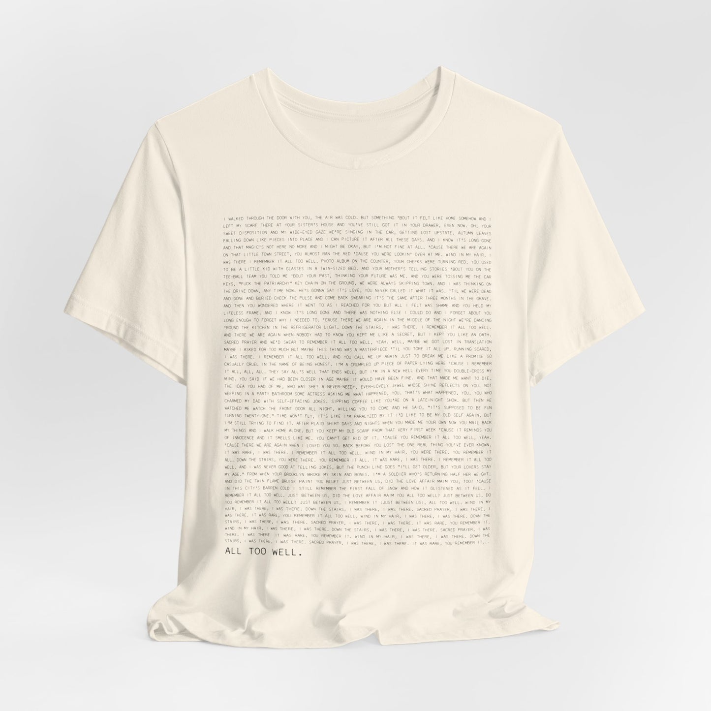 All Too Well Ten Minute Version Tshirt