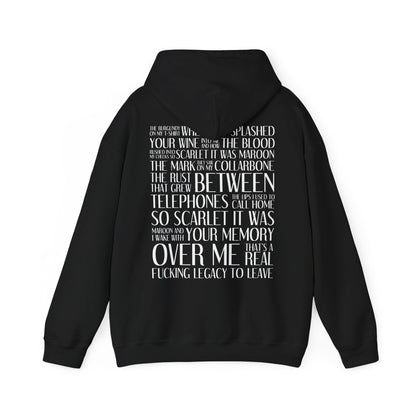 Maroon (lyrics on back) Hoodie