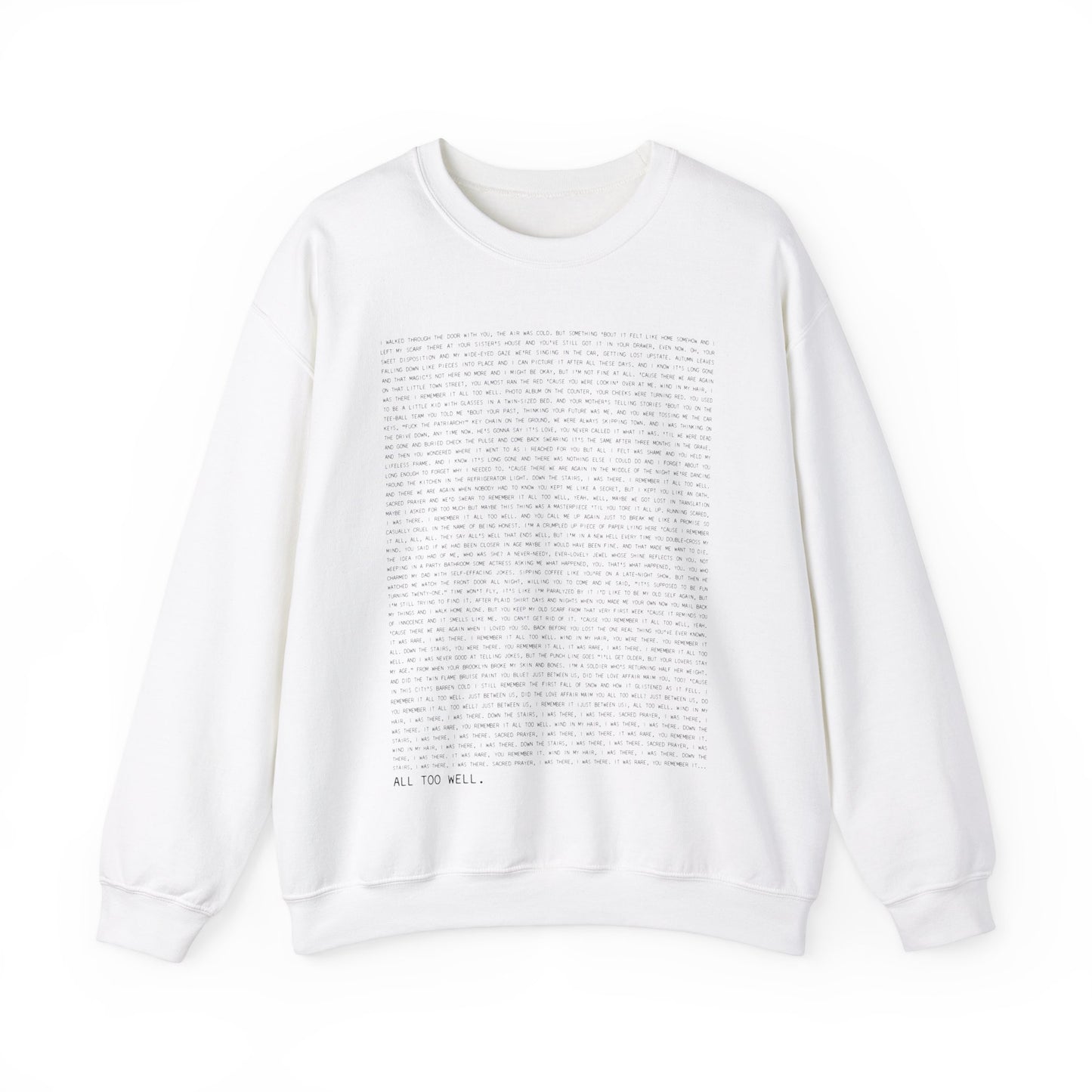 All Too Well 10 Minute Version Crewneck Sweatshirt