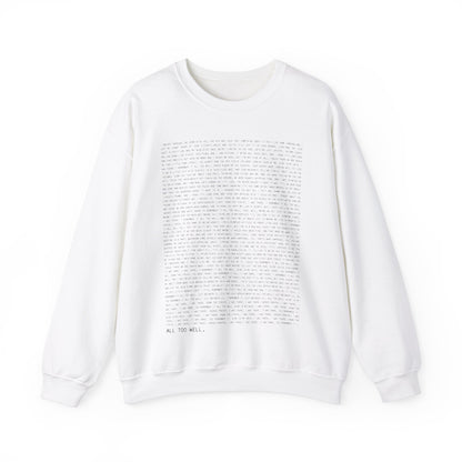 All Too Well 10 Minute Version Crewneck Sweatshirt