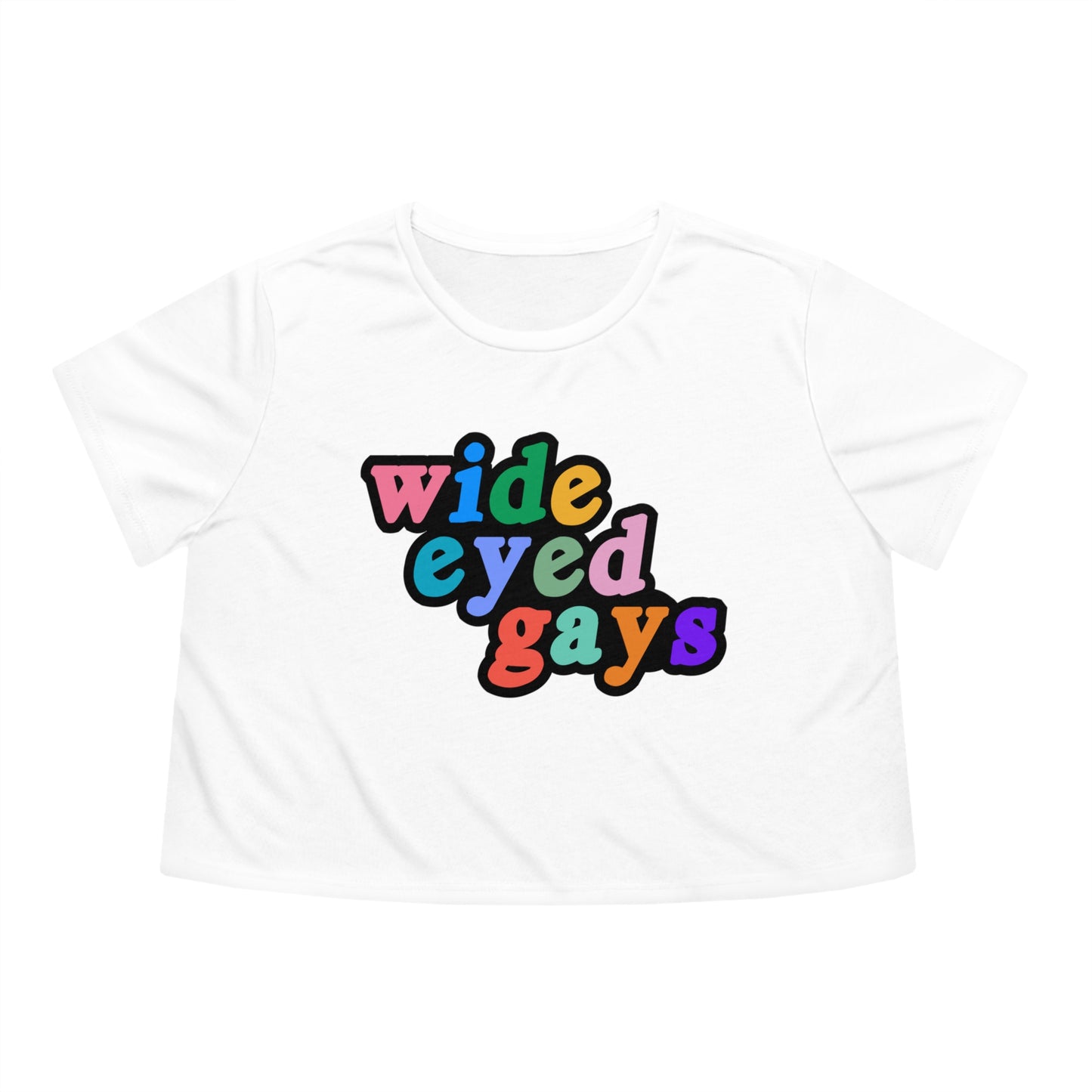 Wide Eyed Gays Flowy Cropped Tee