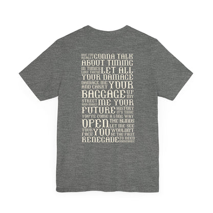 Renegade (lyrics on back) tshirt