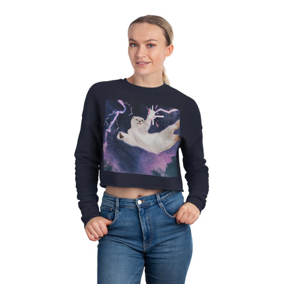 Cat Cropped Sweatshirt/ Swiftie Cat Sweater Cropped