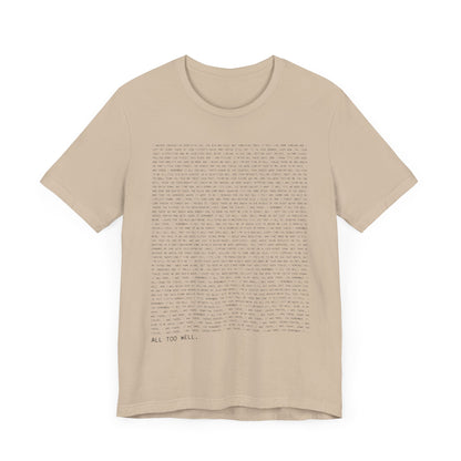 All Too Well 10 Minute Version Tshirt
