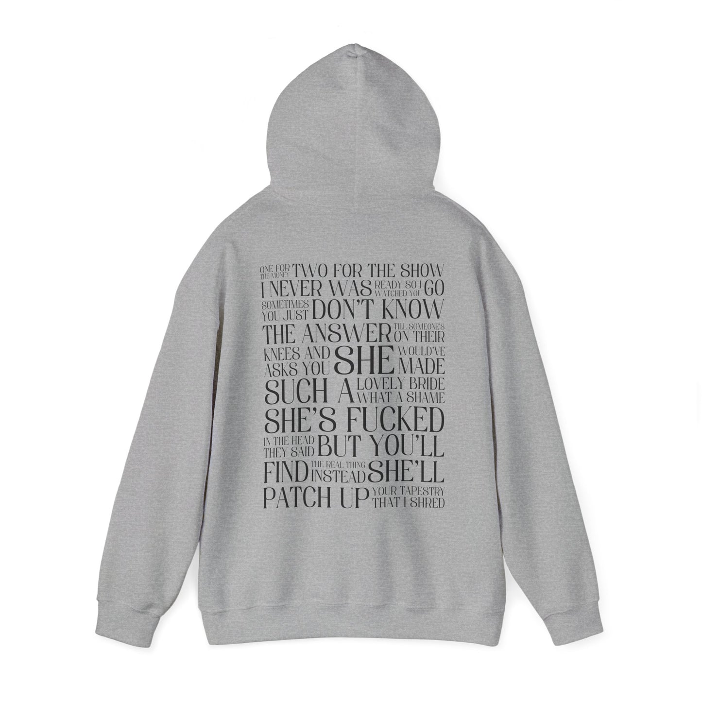 Champagne Problems (lyrics on back) Hoodie