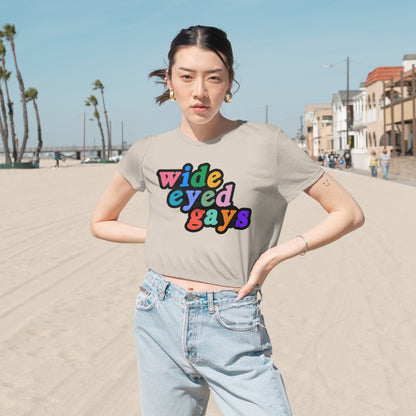 Wide Eyed Gays Flowy Cropped Tee