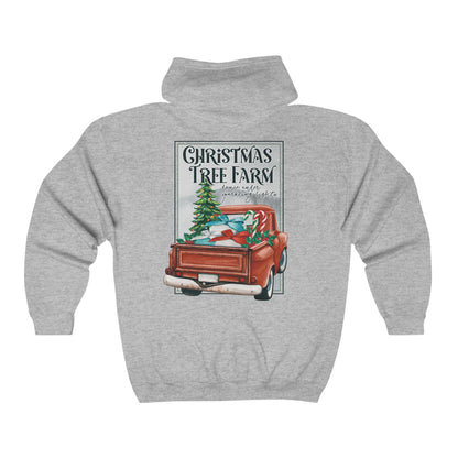 Christmas Tree Farm Full Zip Hooded Sweatshirt