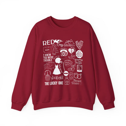 Red Collage Crewneck Sweatshirt