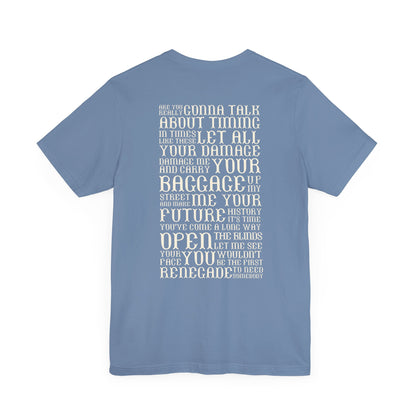 Renegade (lyrics on back) tshirt