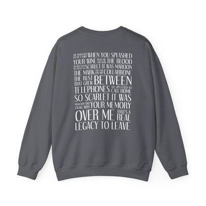 Maroon (lyrics on back, clean version) Crewneck Sweatshirt