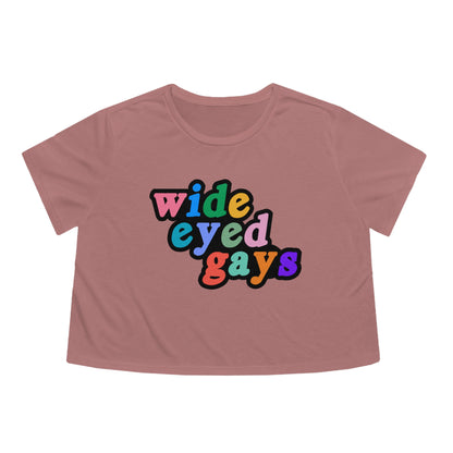 Wide Eyed Gays Flowy Cropped Tee