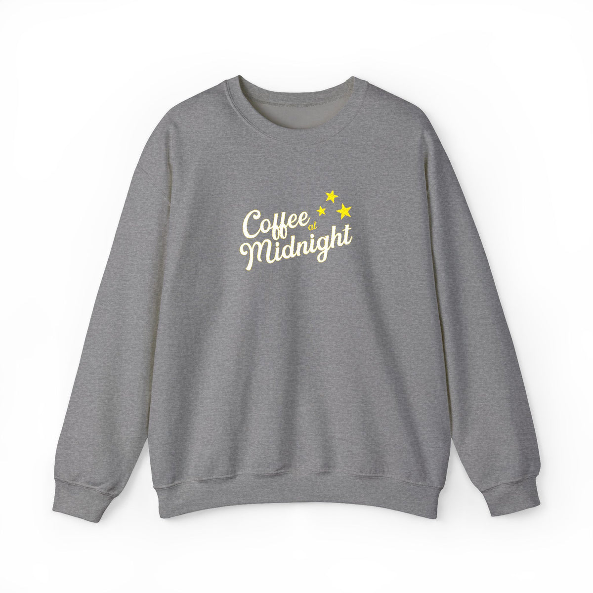 Coffee at Midnight Embro Crewneck Sweatshirt