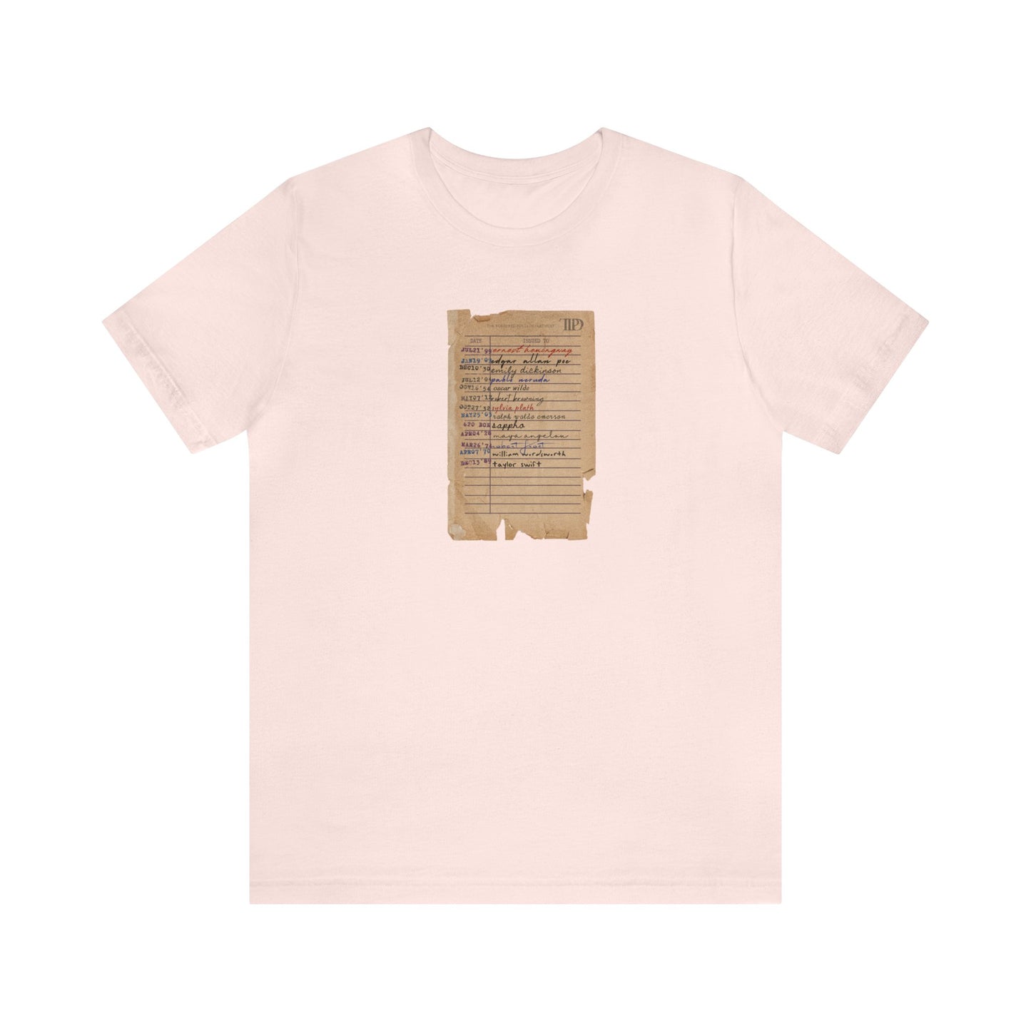 Poets Library Card Tshirt