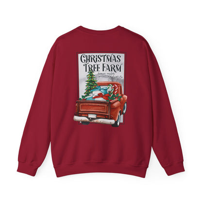 Christmas Tree Farm Crewneck Sweater (image on back)