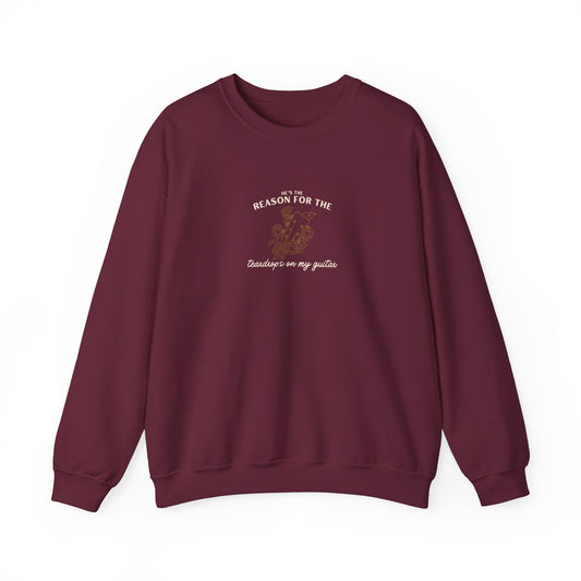 Teardrops on My Guitar Crewneck Sweatshirt