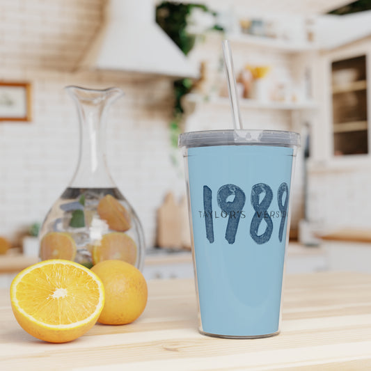 1989TV Plastic Tumbler with Straw