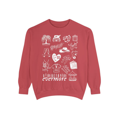 evermore collage comfort colors sweatshirt