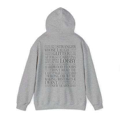 New Years Day (lyrics on back) Hoodie