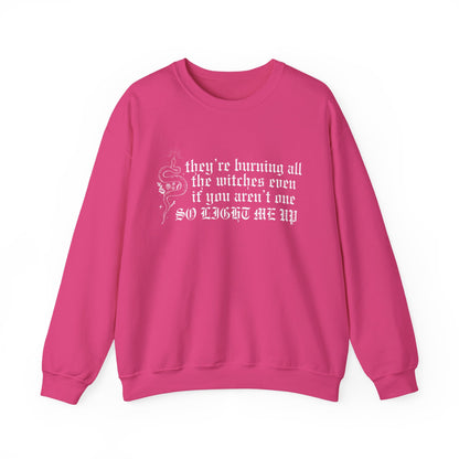 Burning All The Witches, Light Me Up Crewneck Sweatshirt