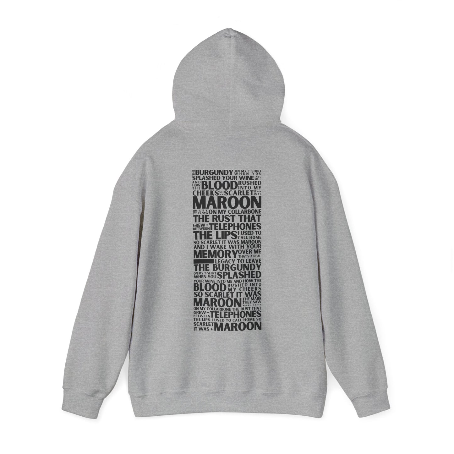 Maroon Lyrics Hoodie (clean lyrics)