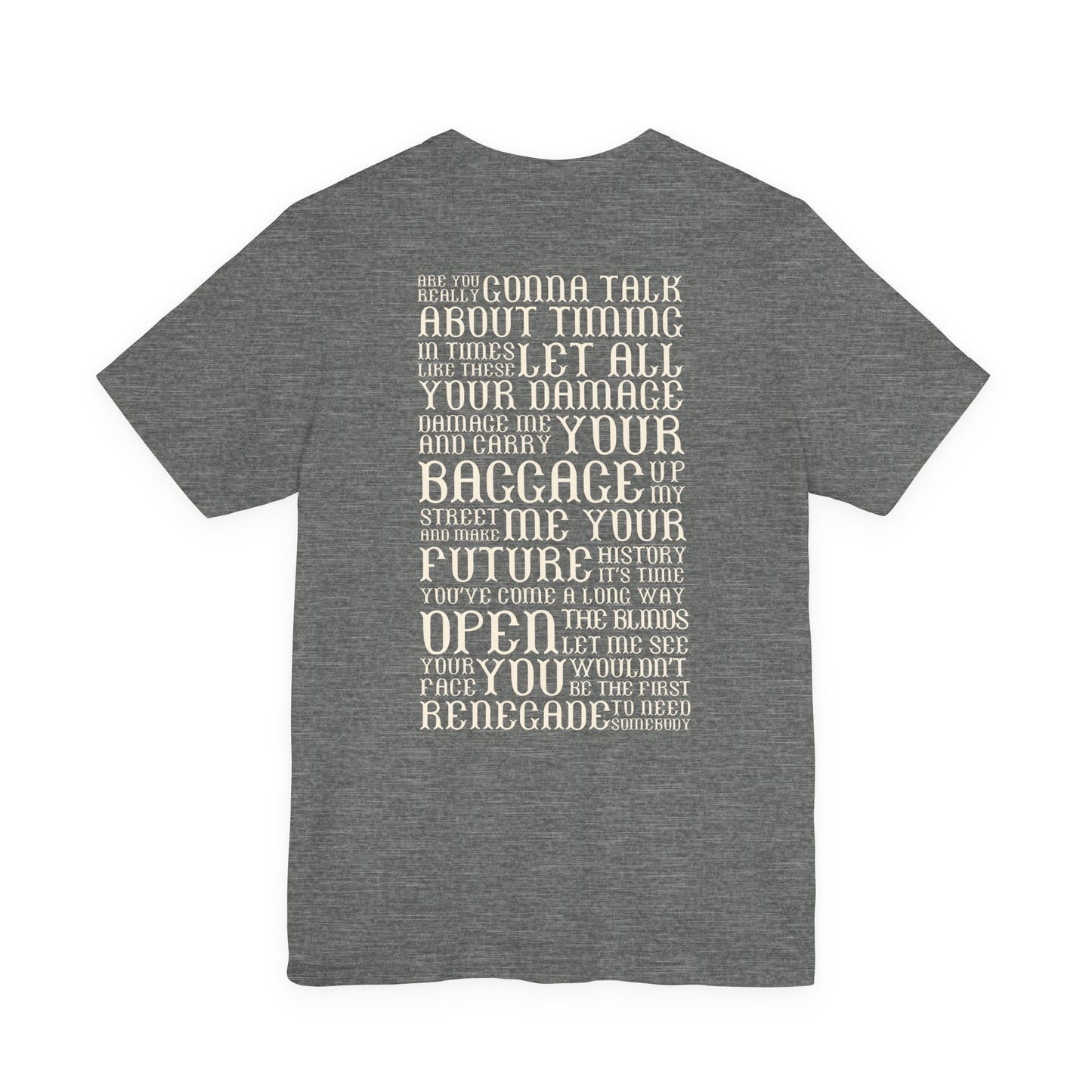 Renegade (lyrics on back) tshirt