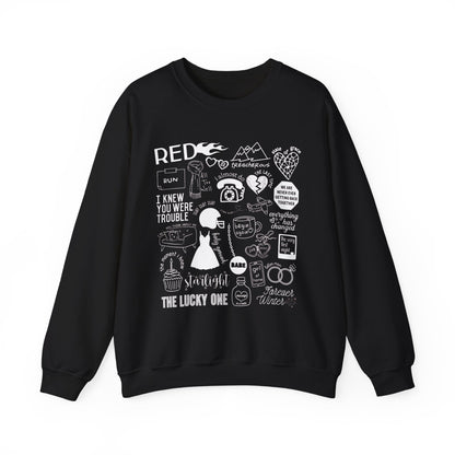 Red Collage Crewneck Sweatshirt