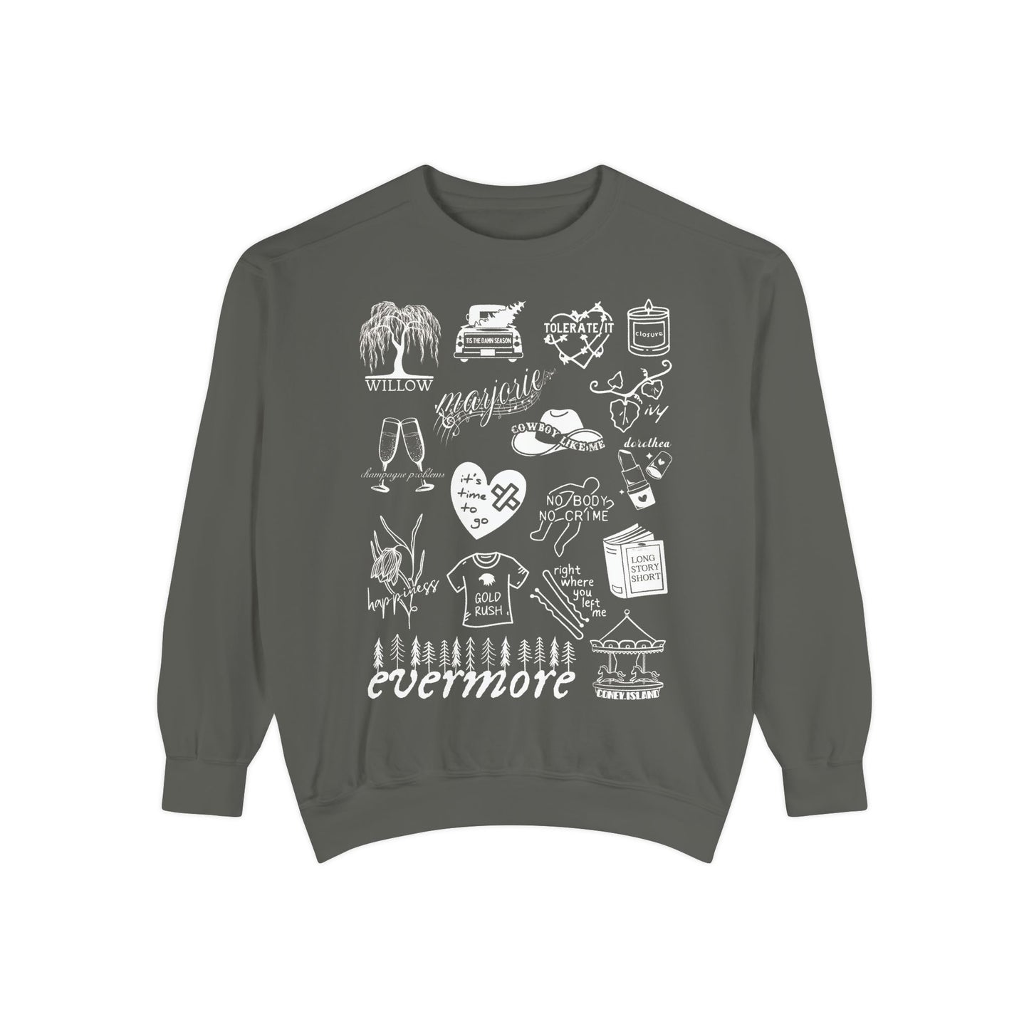 evermore collage comfort colors sweatshirt