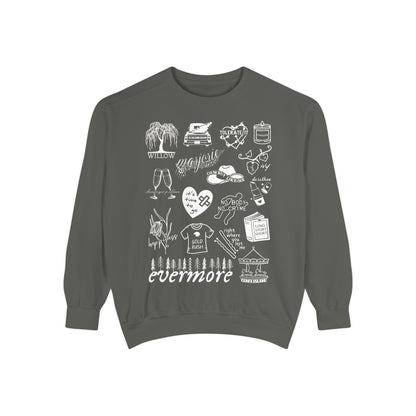 evermore collage comfort colors sweatshirt
