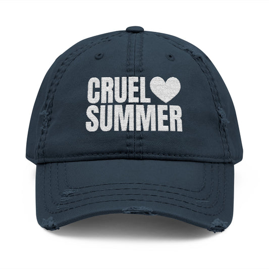 Cruel Summer Distressed Embroidered Dad Hat