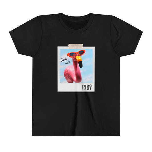 Youth Short Sleeve Pink Flamingo Clink Clink Tee