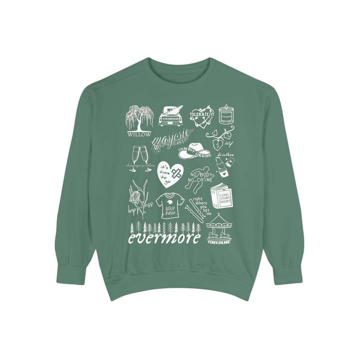evermore collage comfort colors sweatshirt