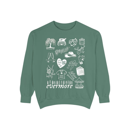 evermore collage comfort colors sweatshirt