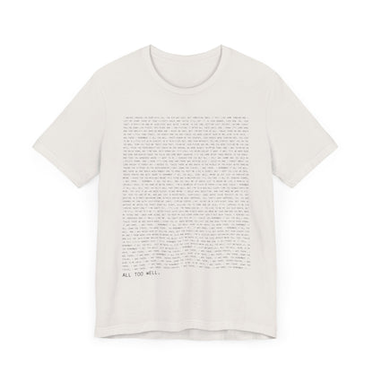 All Too Well 10 Minute Version Tshirt