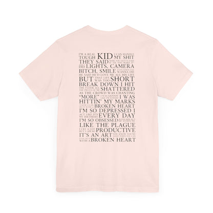 I Can Do It With A Broken Heart (Lyrics on Back) Tshirt