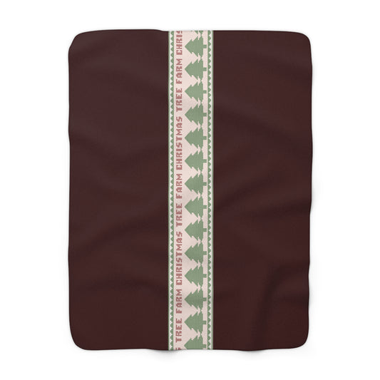 Christmas Tree Farm Sherpa Fleece Blanket